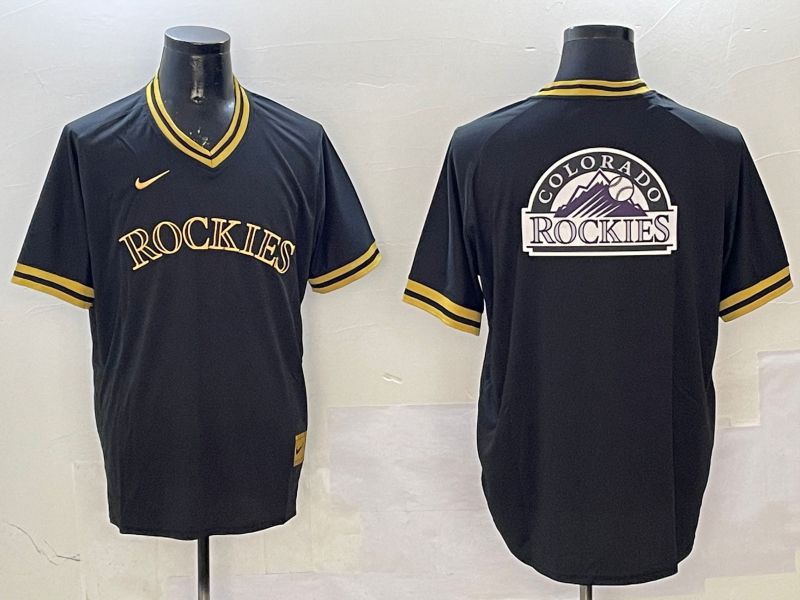 Men Colorado Rockies Blank Black Gold Game 2025 Nike MLB Jersey style 3->colorado rockies->MLB Jersey